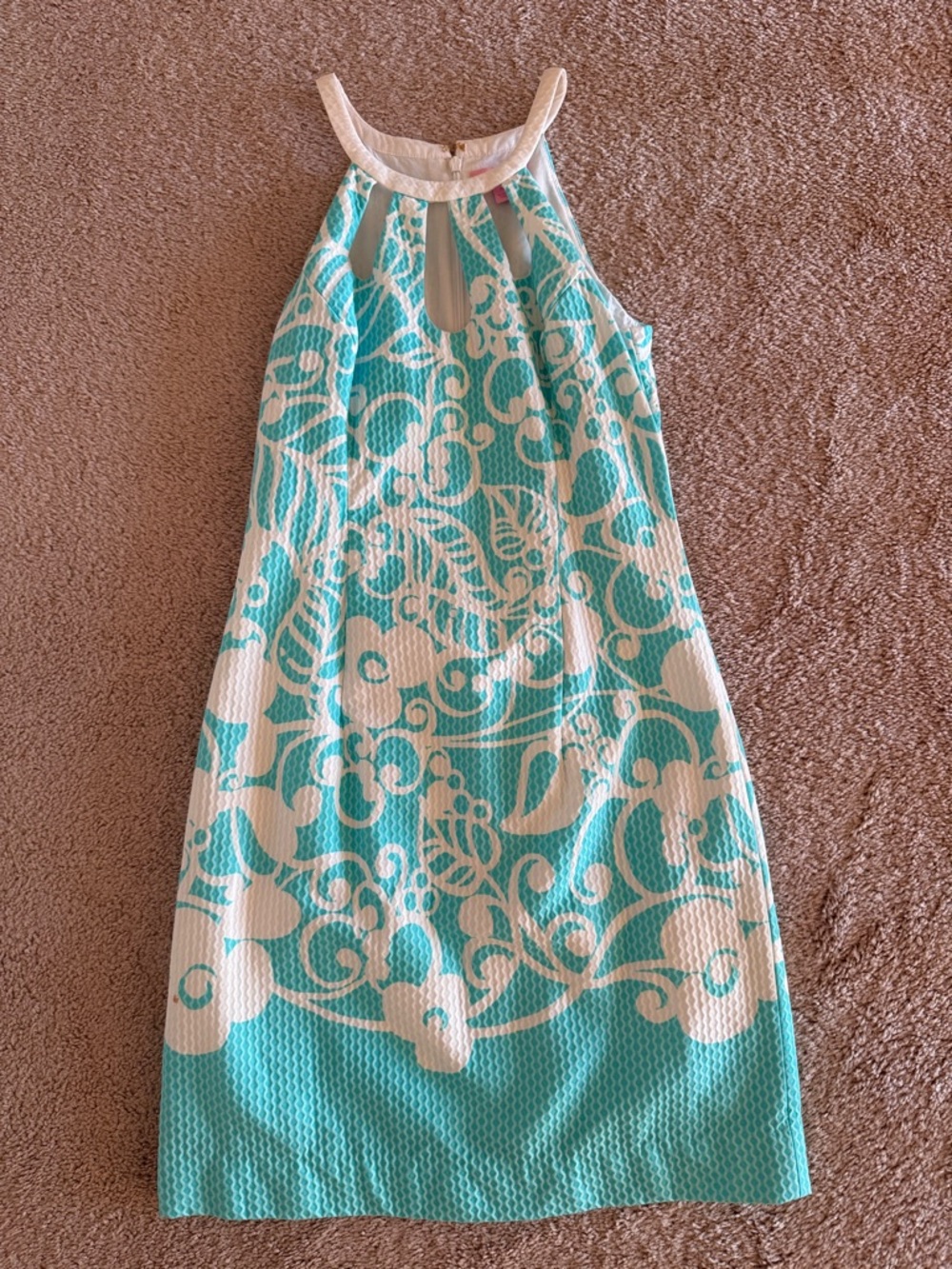 Lilly Pulitzer Pink and White Label Shift Dress